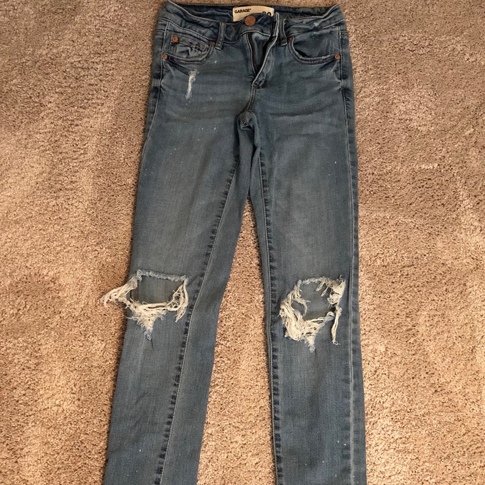 garage ripped skinny jeans